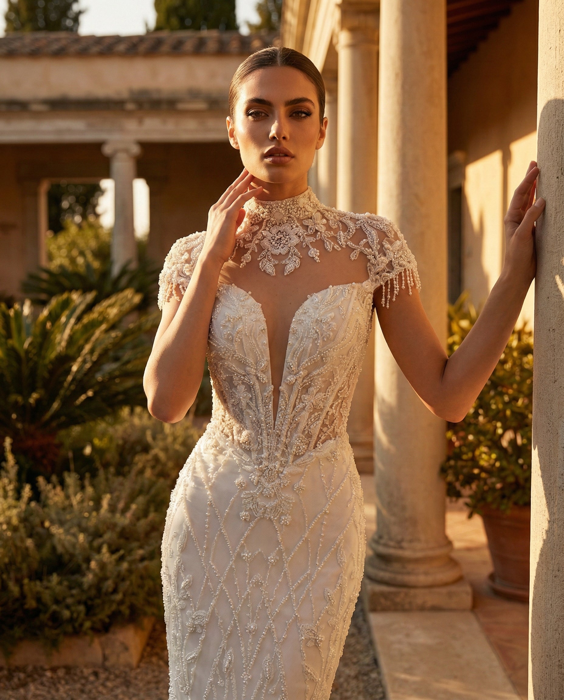 Abito da Sposa a Sirena con Corpetto Ricamato e Scollo a Cuore | LUIGI BRUNO - Modello LBS 429