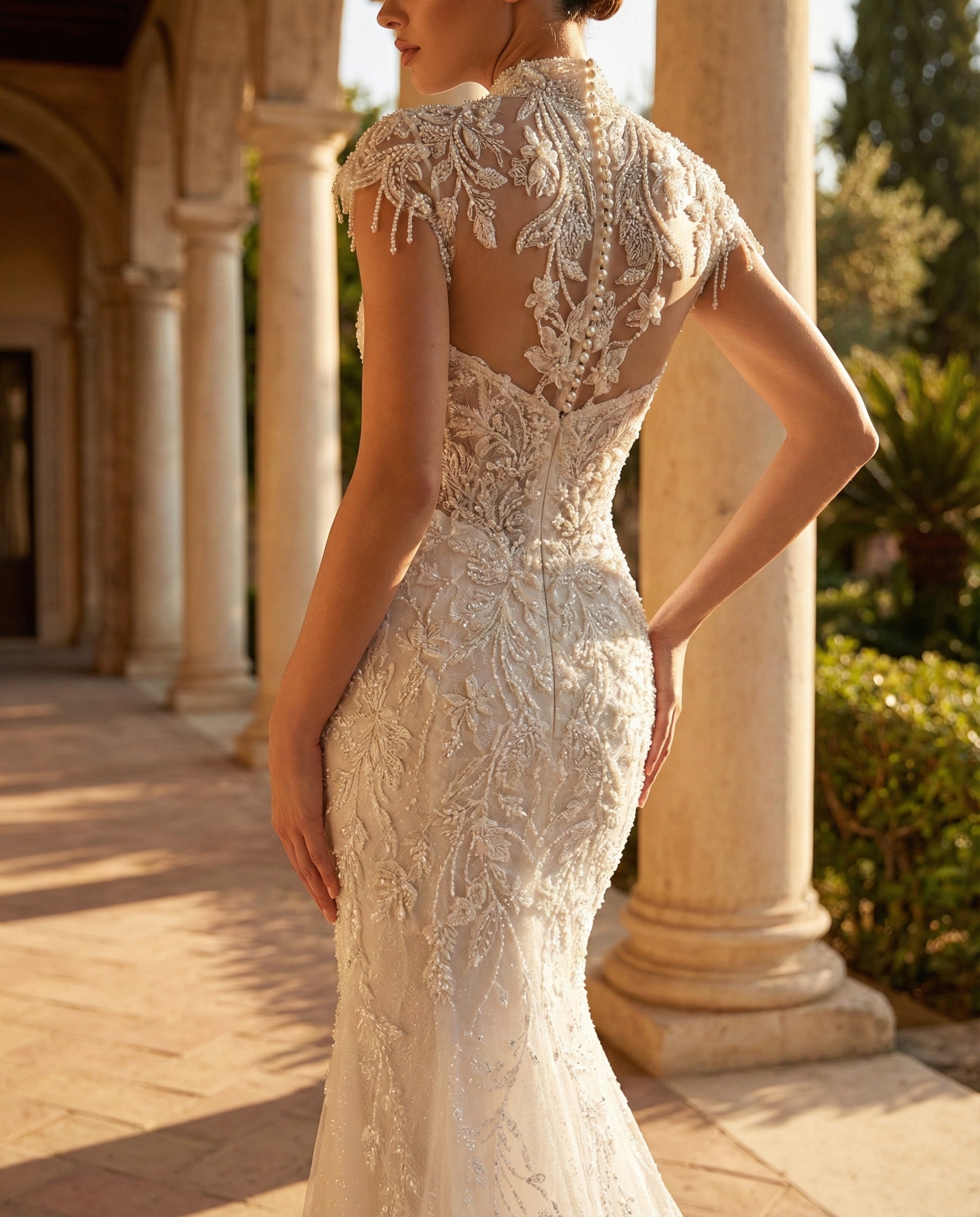 Abito da Sposa a Sirena con Corpetto Ricamato e Scollo a Cuore | LUIGI BRUNO - Modello LBS 429