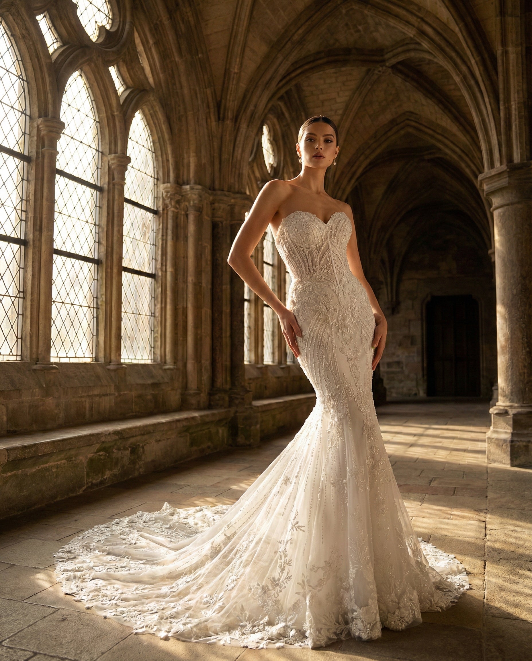 Abito da Sposa a Sirena in Pizzo con Corpetto a Corsetto | MARA RAMIREZ - Modello SPR 308