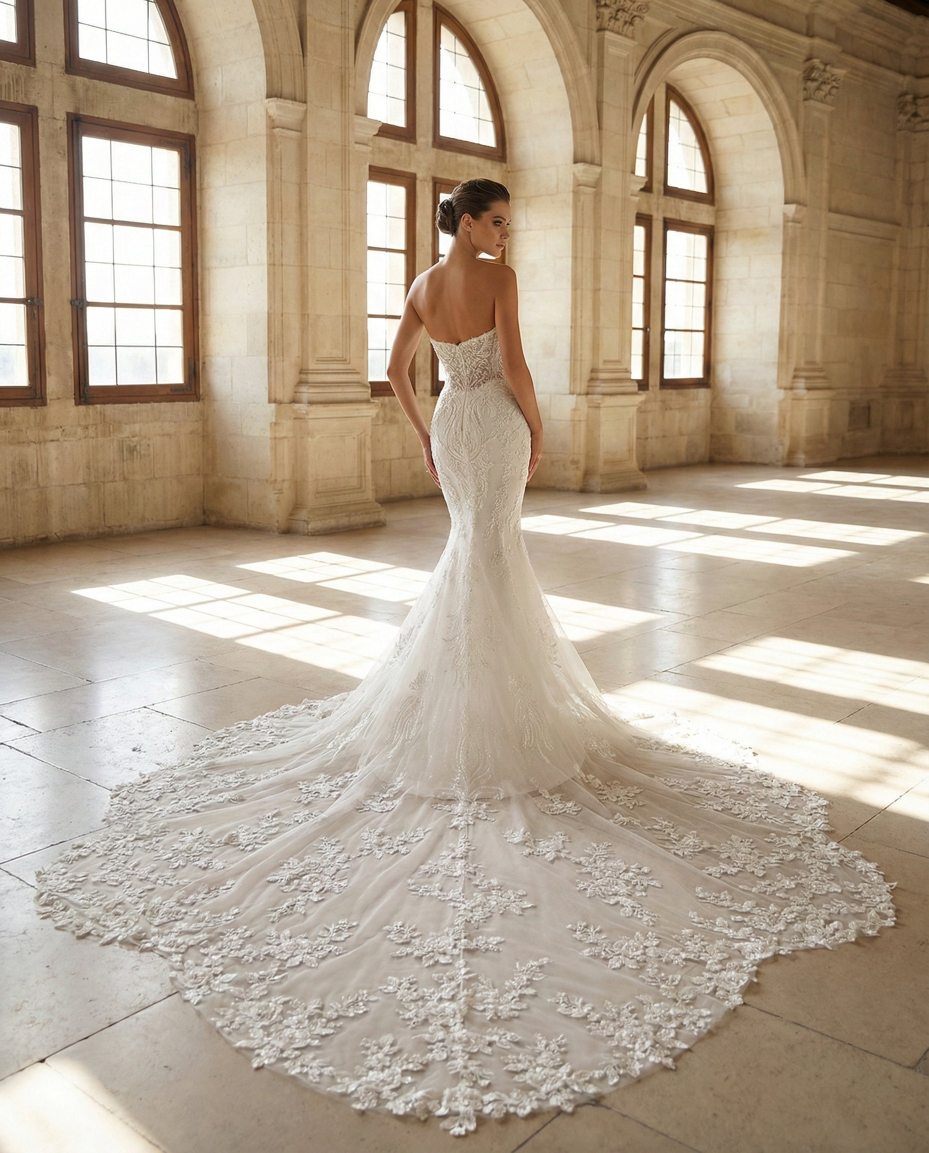 Abito da Sposa a Sirena in Pizzo con Corpetto a Corsetto | MARA RAMIREZ - Modello SPR 308