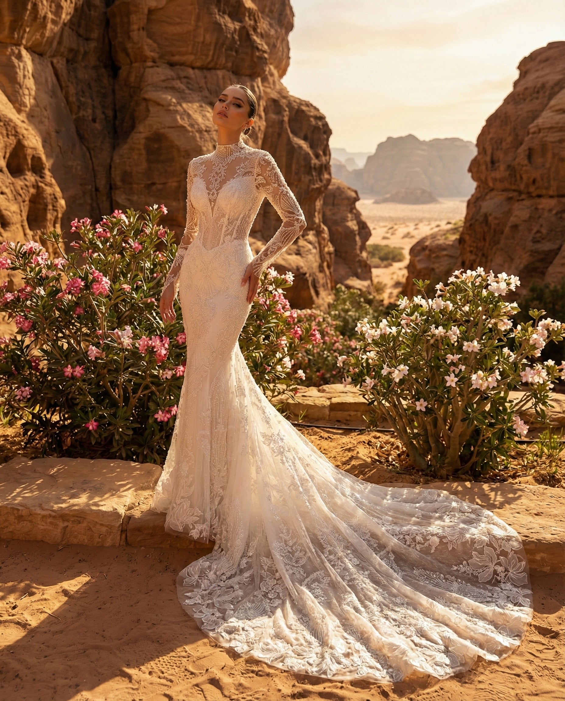 Abito da Sposa a Sirena in Pizzo con Corsetto Sartoriale - LUIGI BRUNO - MODELLO LBS430