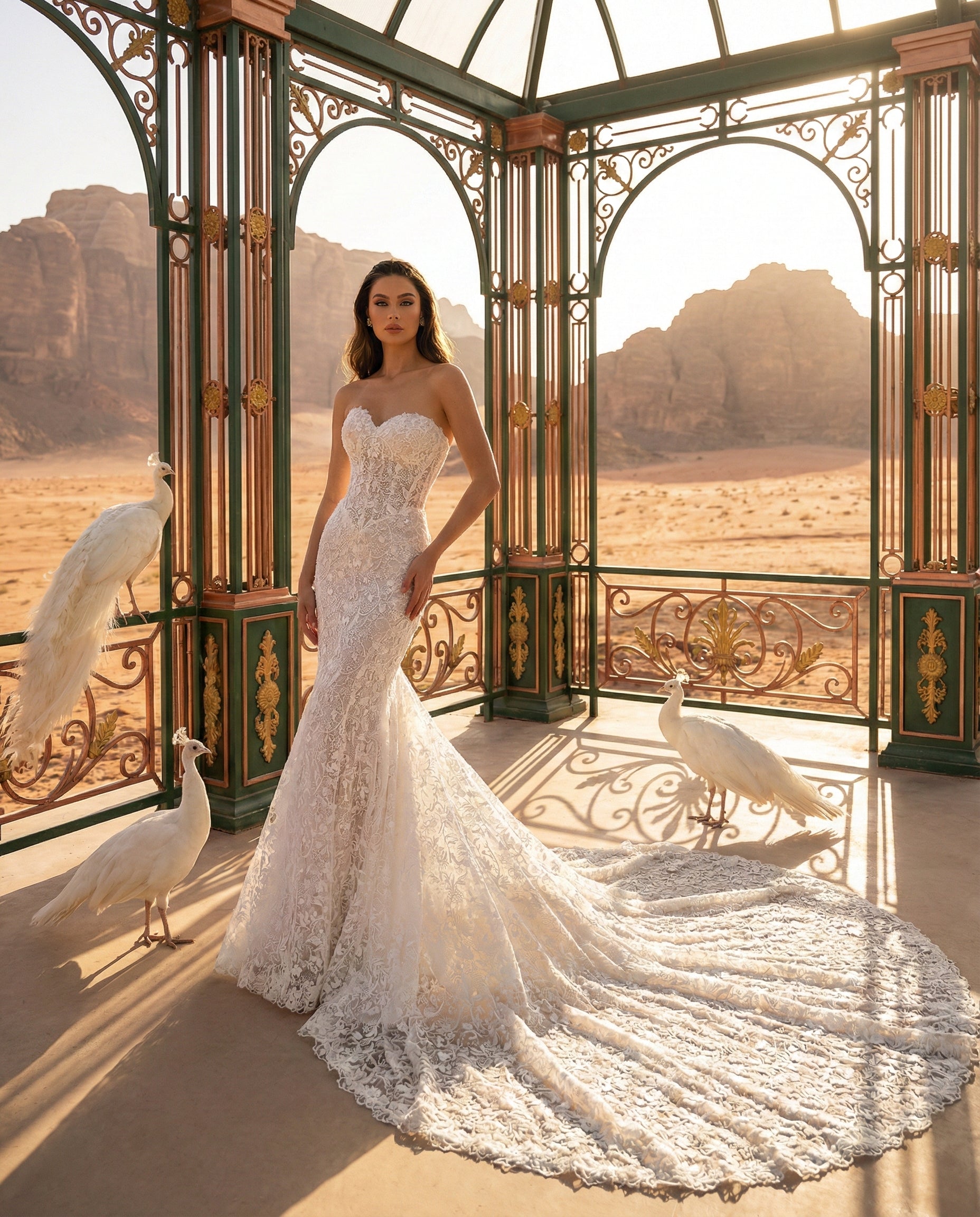 Abito da Sposa a Sirena in Pizzo con Maniche Lunghe | LUIGI BRUNO - MODELLO LBS434