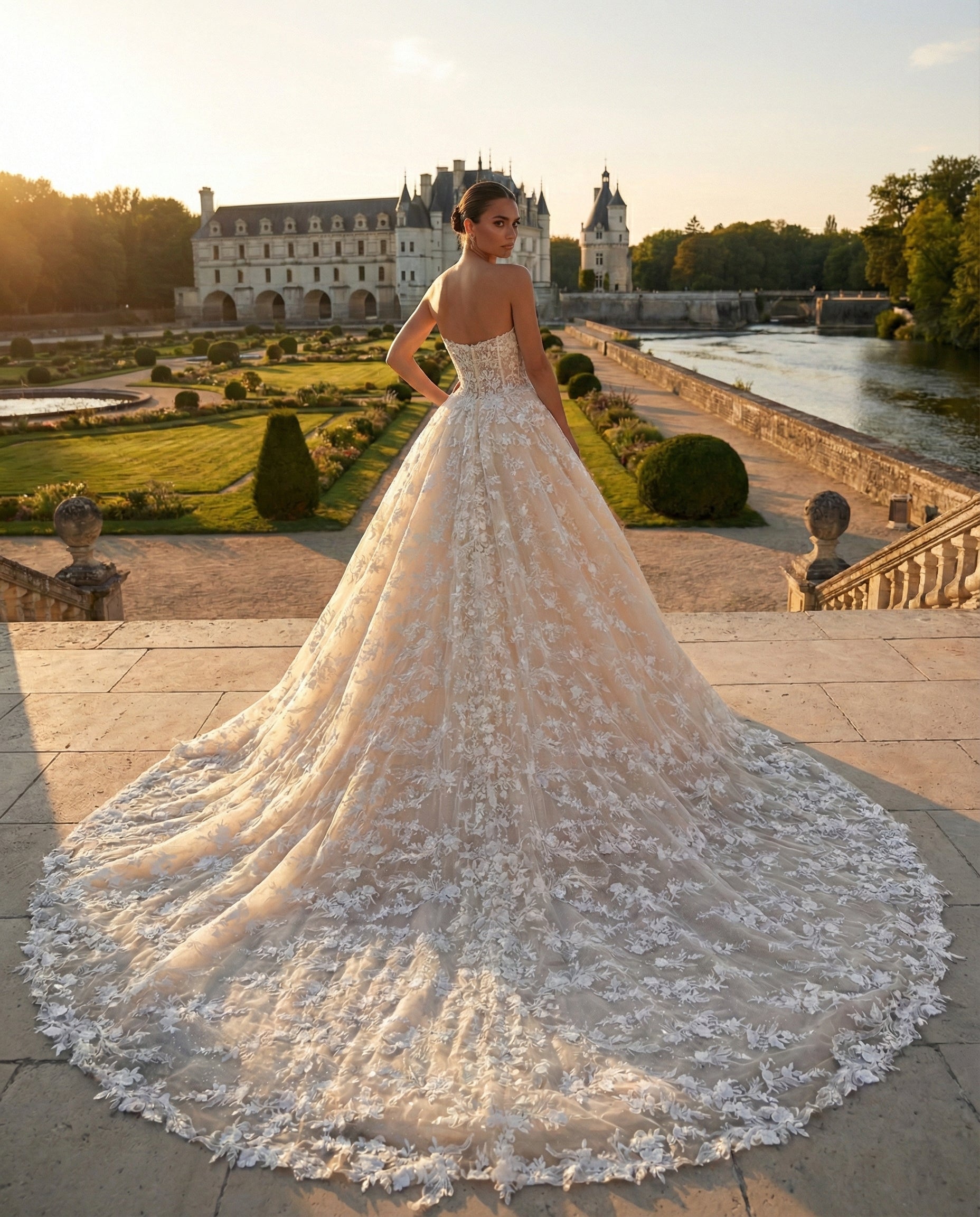 Abito da Sposa Haute Couture in Pizzo Floreale - MARA RAMIREZ - MODELLO SPR 301