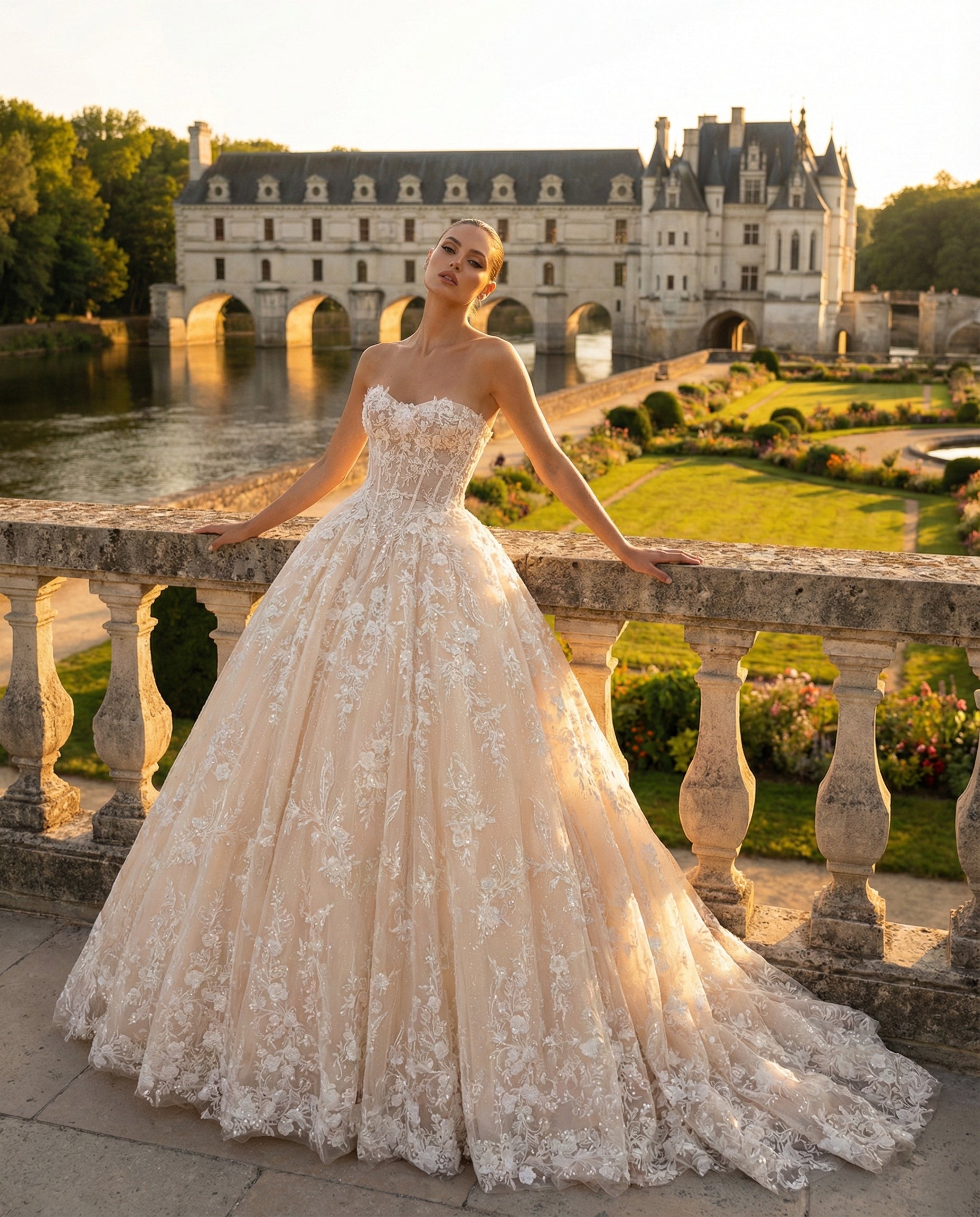 Abito da Sposa Haute Couture in Pizzo Floreale - MARA RAMIREZ - MODELLO SPR 301