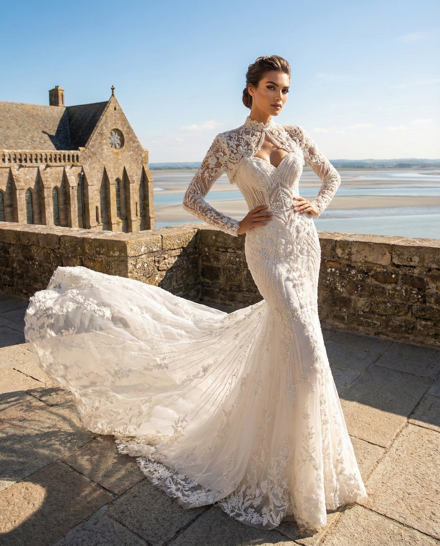 Abito da Sposa a Sirena in Pizzo con Corpetto a Corsetto | MARA RAMIREZ - Modello SPR 308