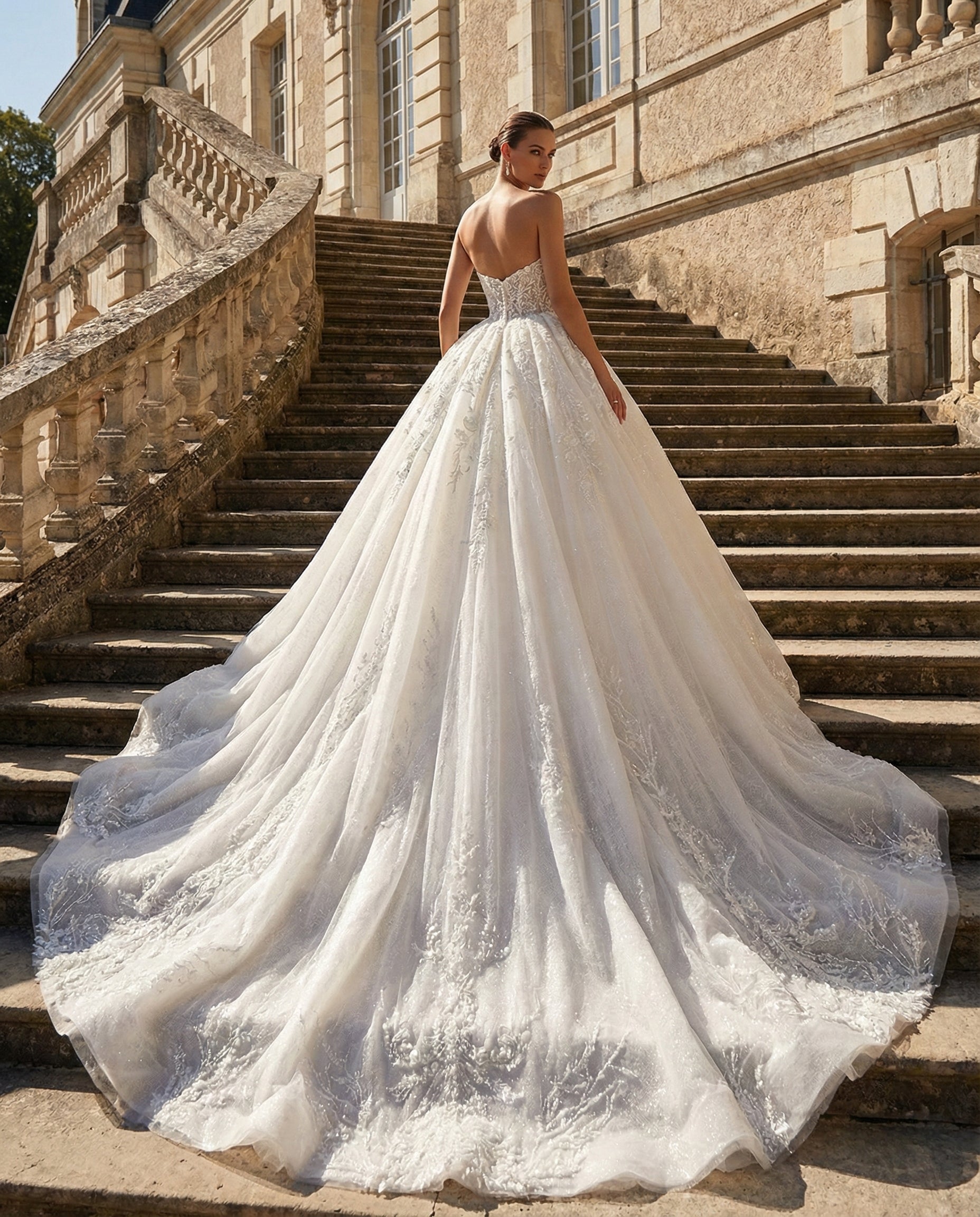 Abito da Sposa Principessa in Tulle e Pizzo | Scollo a Cuore - MARA RAMIREZ - MODELLO SPR312